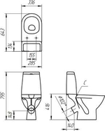 Унитаз-компакт GRANTA 031 3/6 DPL EO Cersanit