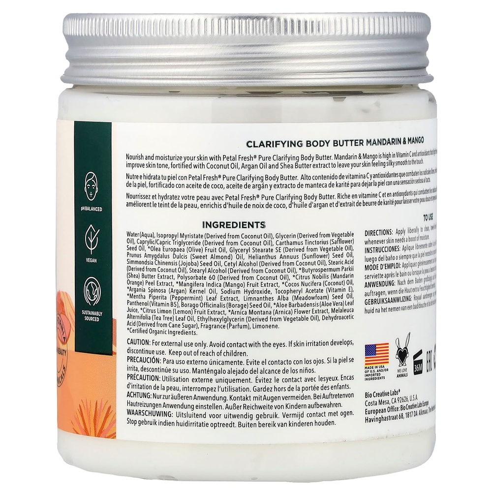 Petal Fresh, очищающее масло для тела, мандарин и манго, 237 мл (8 унций)