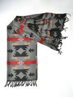 Шарф теплый с орнаментом Навахо
