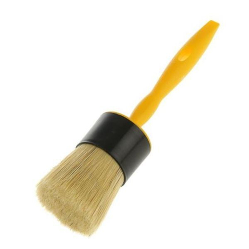 Кисть КР-20 Эксперт щп АКОР (круглая, св.нат.щет, желтая рукоятка) арт.330-931