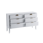 Комод «Бридж» 6 ящиков белый лак