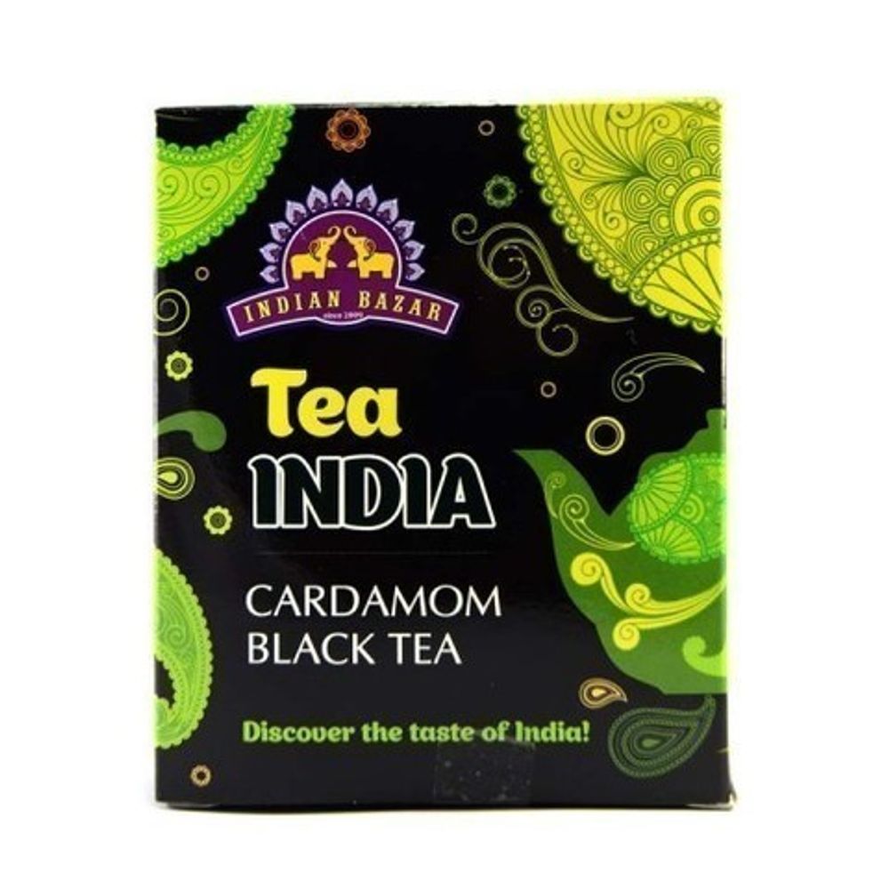 Чай Indian Bazar Cardamom Black Tea черный с кардамоном (в коробочке), 200 гр