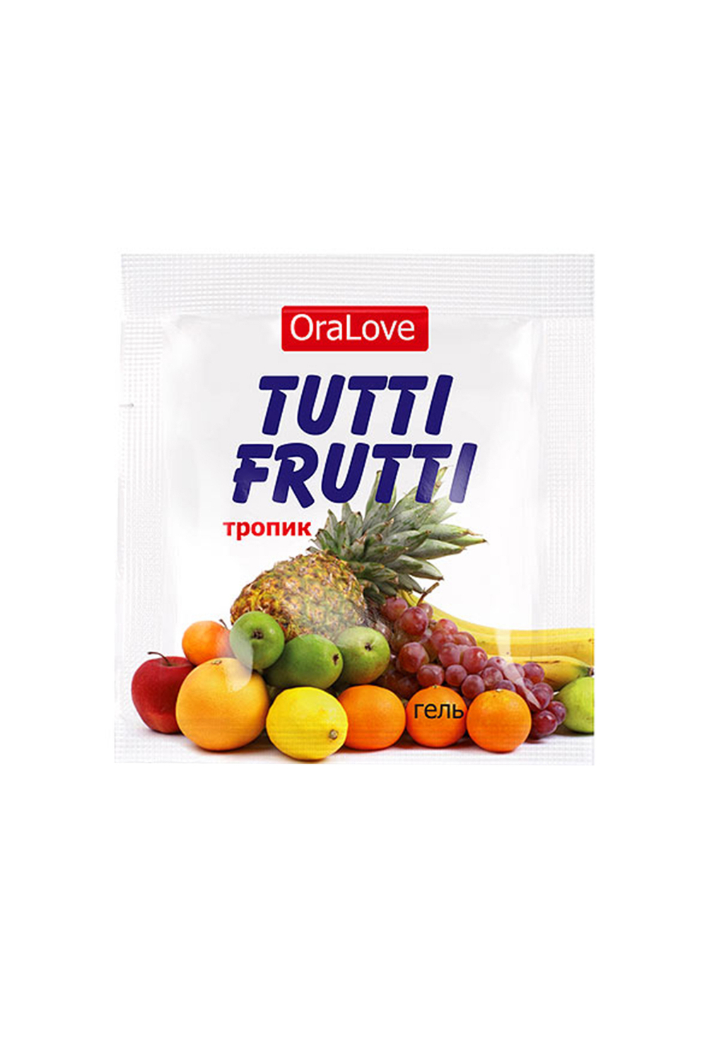 Съедобная гель-смазка Tutti-Frutti со вкусом экзотических фруктов 4 г