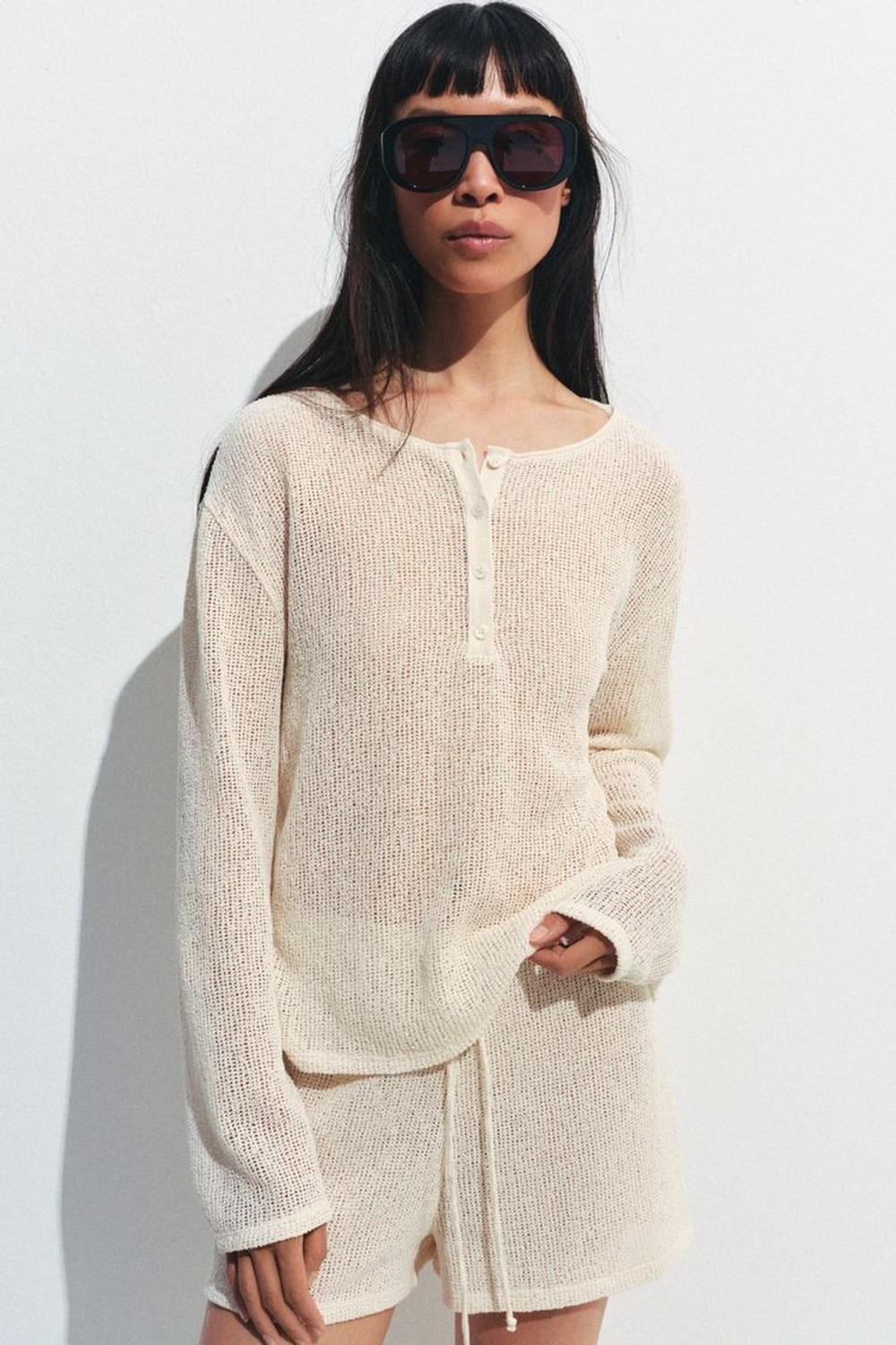 ZARA ШОРТЫ В СЕЛЬСКОМ СТИЛЕ, ЭКРЮ