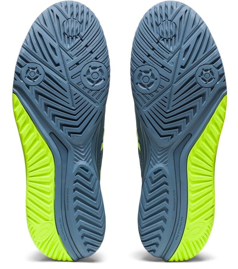 Мужские кроссовки теннисные Asics Gel-Resolution 9 - steel blue/hazard green