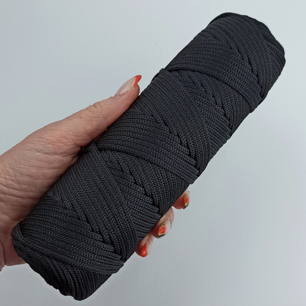 Полиэфирный шнур круглый 3 мм Черный