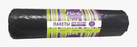 PARLO пакеты для мусора 240 литров, 10 штук (ЧЕРНЫЕ)
