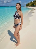 Купальник раздельный с парео и брюками палаццо