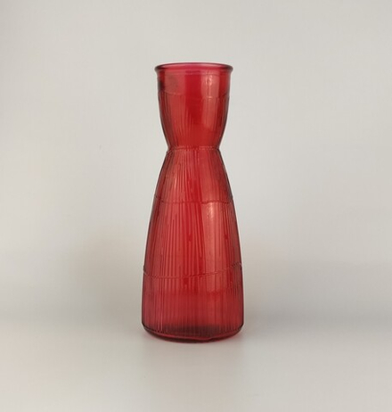 Емкость для интерьера (или ваза), h=25 см, 0.9 л, стекло, цвет красный 3039C021