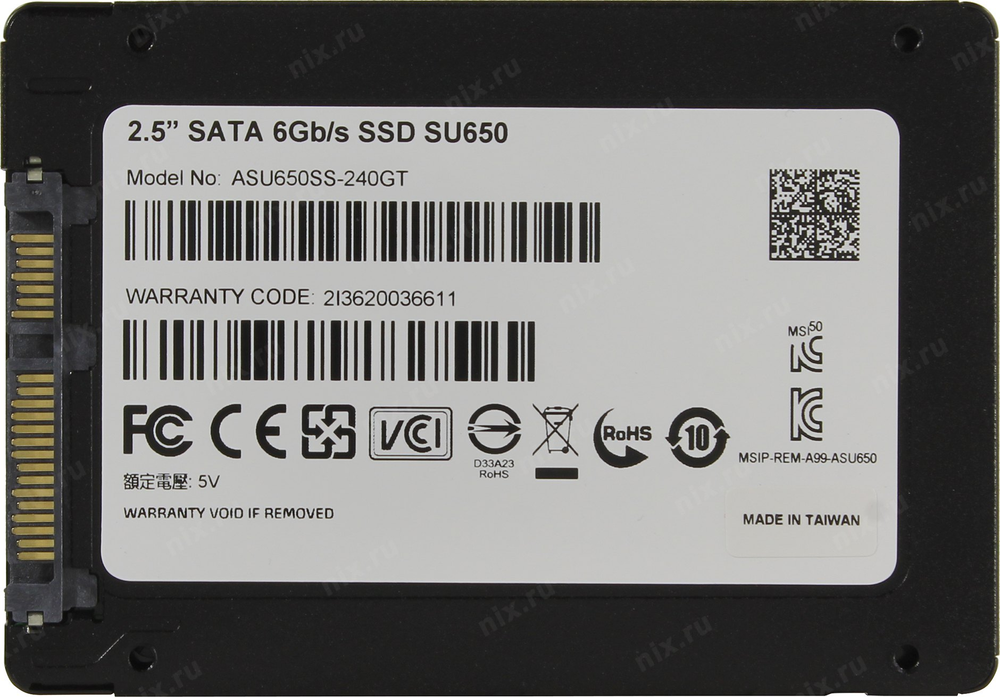 SSD 240 Gb SATA 6Gb/s ADATA Ultimate SU650 &lt;ASU650SS-240GT-R&gt;  2.5"  3D TLC