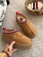 Женские угги Ugg замшевые коричневого цвета