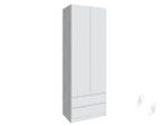 Шкаф Мадрид 0;8 с 2 ящ. без ручек без зеркала (белый)