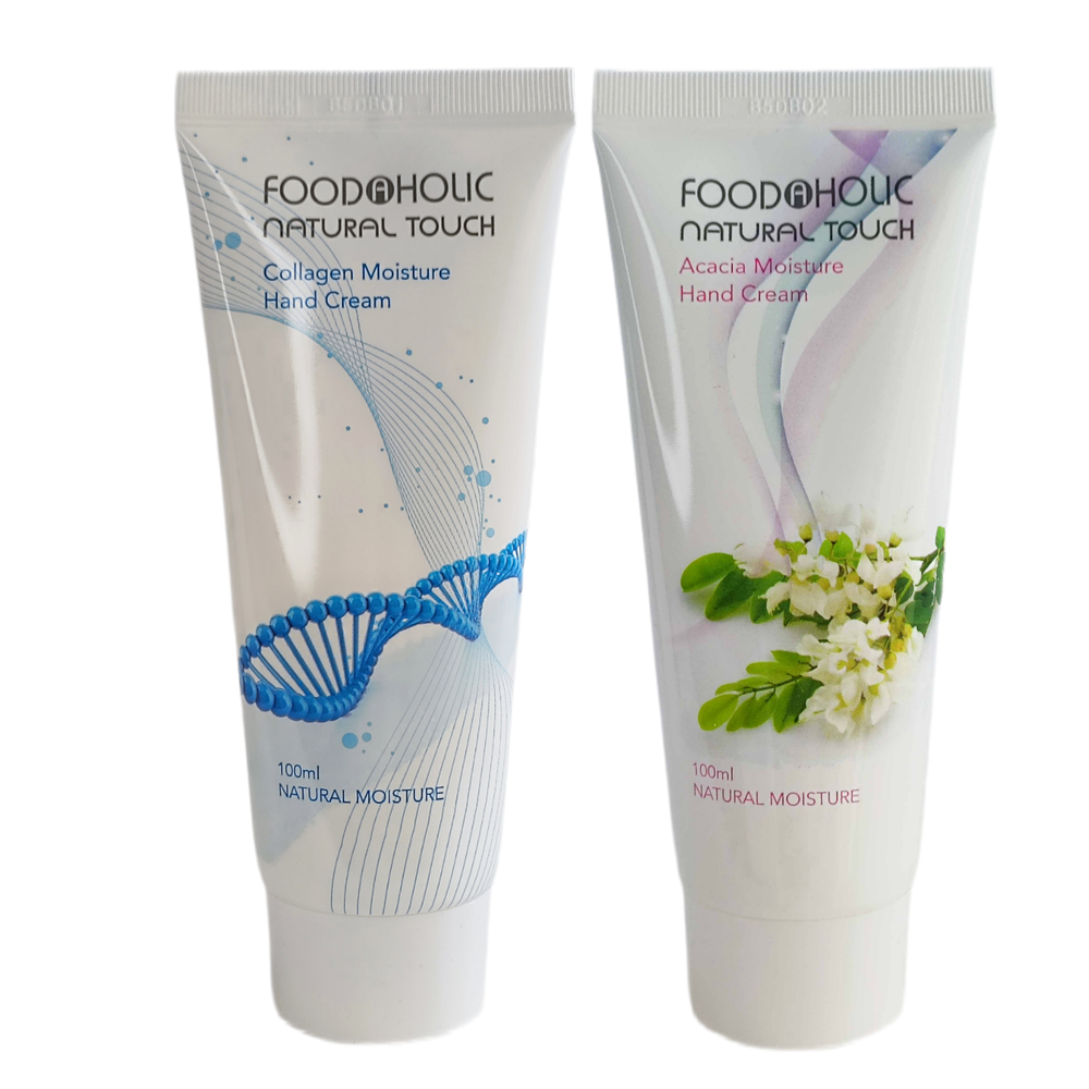 FOODAHOLIC Крем для рук набор FOODAHOLIC NATURAL TOUCH MOISTURE HAND CREAM коллаген,акация 2шт по 100мл