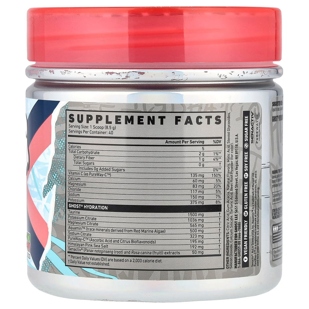 Ghost, Hydration, киви и клубника, 340 г (12 унций)