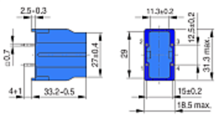 ФУТЛЯР 4 выв. D=29 мм H=11.3 мм верт. B64292A1304X000