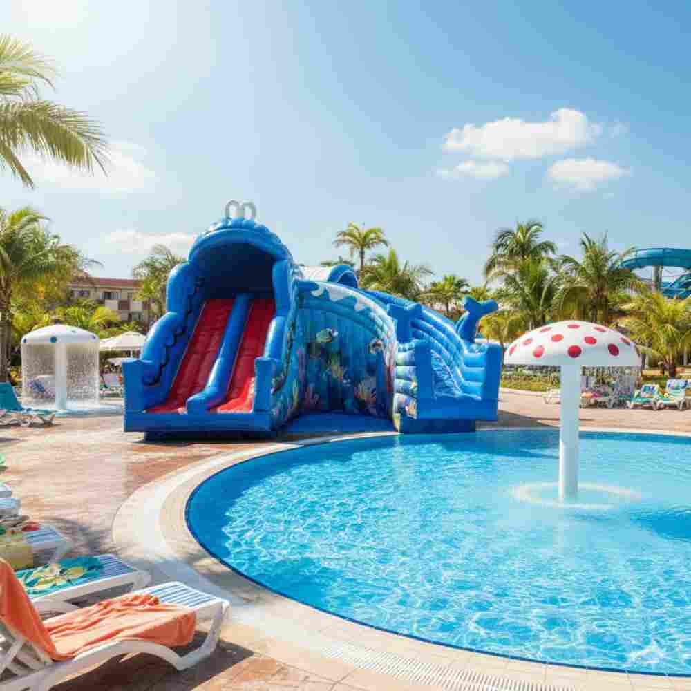 Горка для аквапарка к бассейну «Небесный Кит», 8,5×8,5×8 м