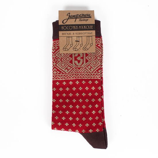 Носки ЗАПОРОЖЕЦ Крестики (Красный (Красный)