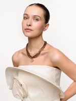 Колье "Sun And Moon" из гематита Gold