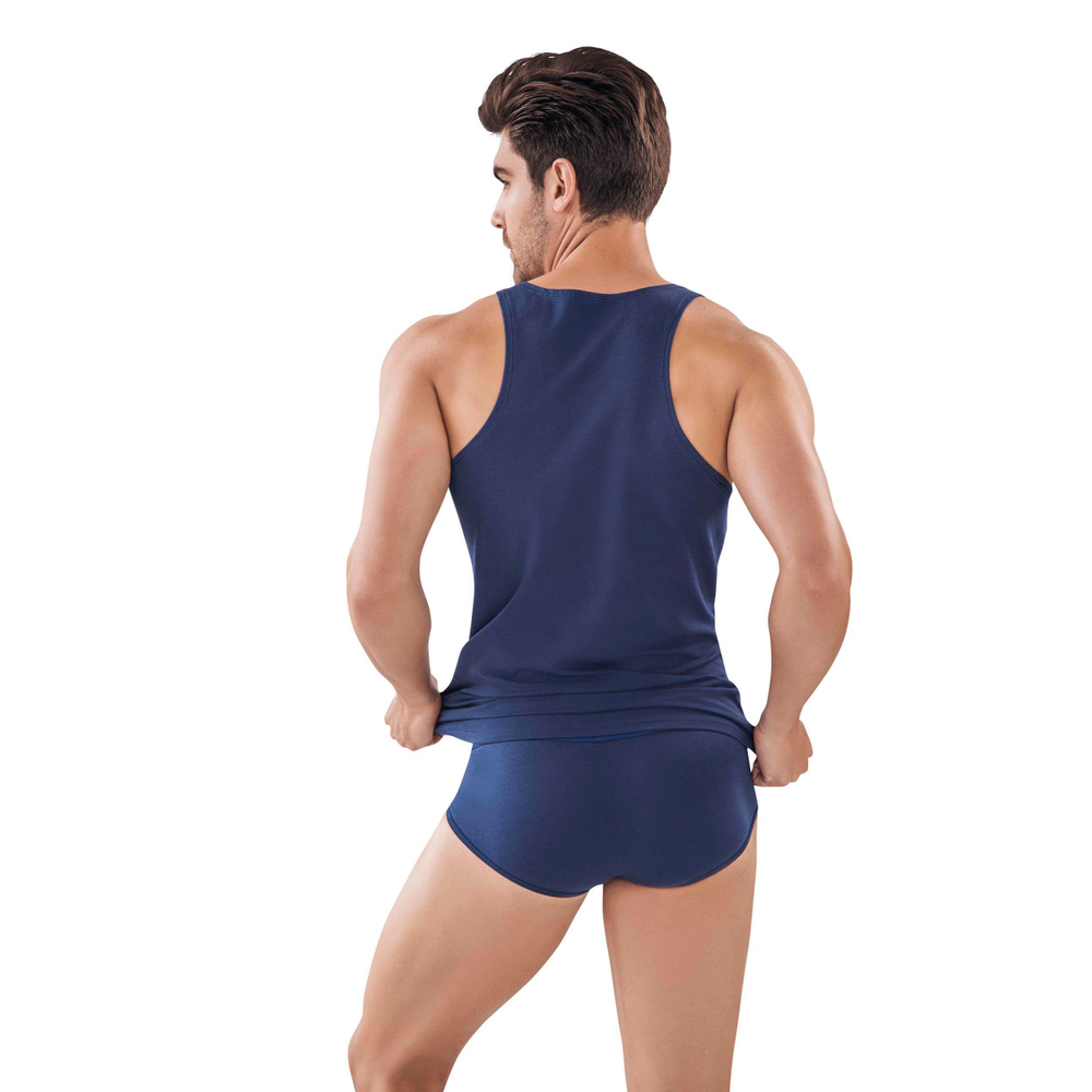 Мужская майка темно-синяя Clever Moda PROGRESS TANK-TOP 039408