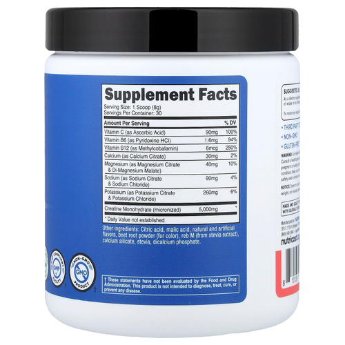 Nutricost, Performance, креатин и увлажнение, арбуз, 252 г (9 унций)