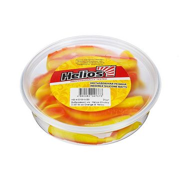Виброхвост несъедоб. Chubby 3,55'/9 см Orange & Yellow 20шт. (HS-4-015-N-20) Helios