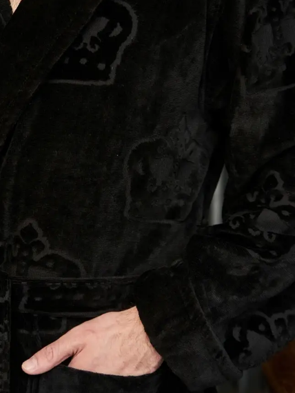 Халат мужской RICHARD с капюшоном Черный POLENS Турция