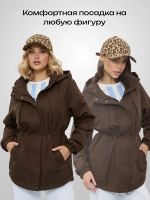 Ветровка с капюшоном удлиненная