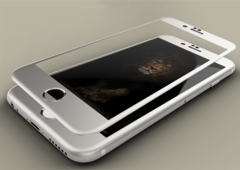 Защитное стекло на весь экран Style c алюминиевой рамкой для iPhone 6 Plus, 6s Plus (Серебристое)