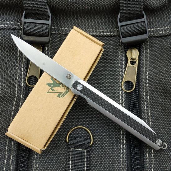 Складной нож Steelclaw Джентльмен-4 c клинком из стали AUS-8A, рукоять карбон / Stainless Steel