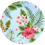 Тарелка бумажная 18 см в наборе 10 шт «Тропическое настроение»