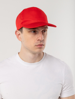 Бейсболка красная 100% хлопок