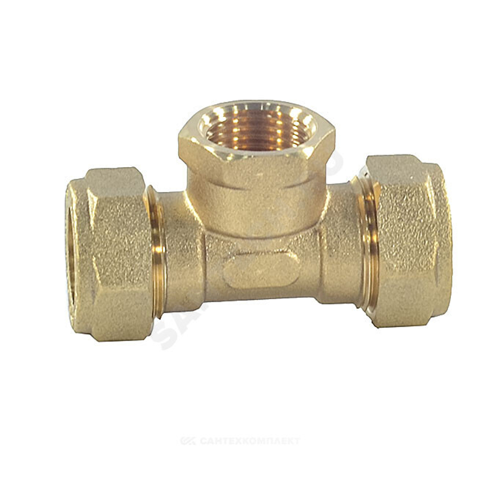 Тройник латунь 15Aх1/2"х15 обжим/ВР STAHLMANN STFL1501/215BEF