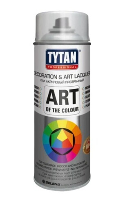 Краска акриловая аэрозольная лак бесцветный гляненц TYTAN Professional