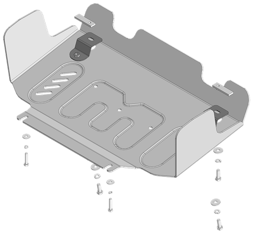 Защита алюминиевая 5 мм радиатора для Toyota Land Cruiser Prado 250 Motodor.32531