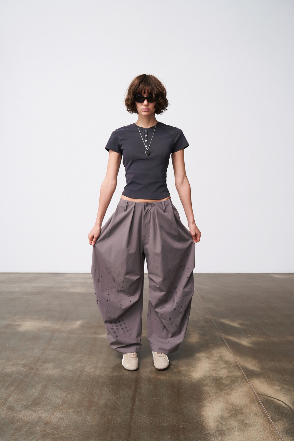 Брюки Nothomme Monterest Retro Wide-Leg Paratrooper Pants "Storm Grey" Women’s