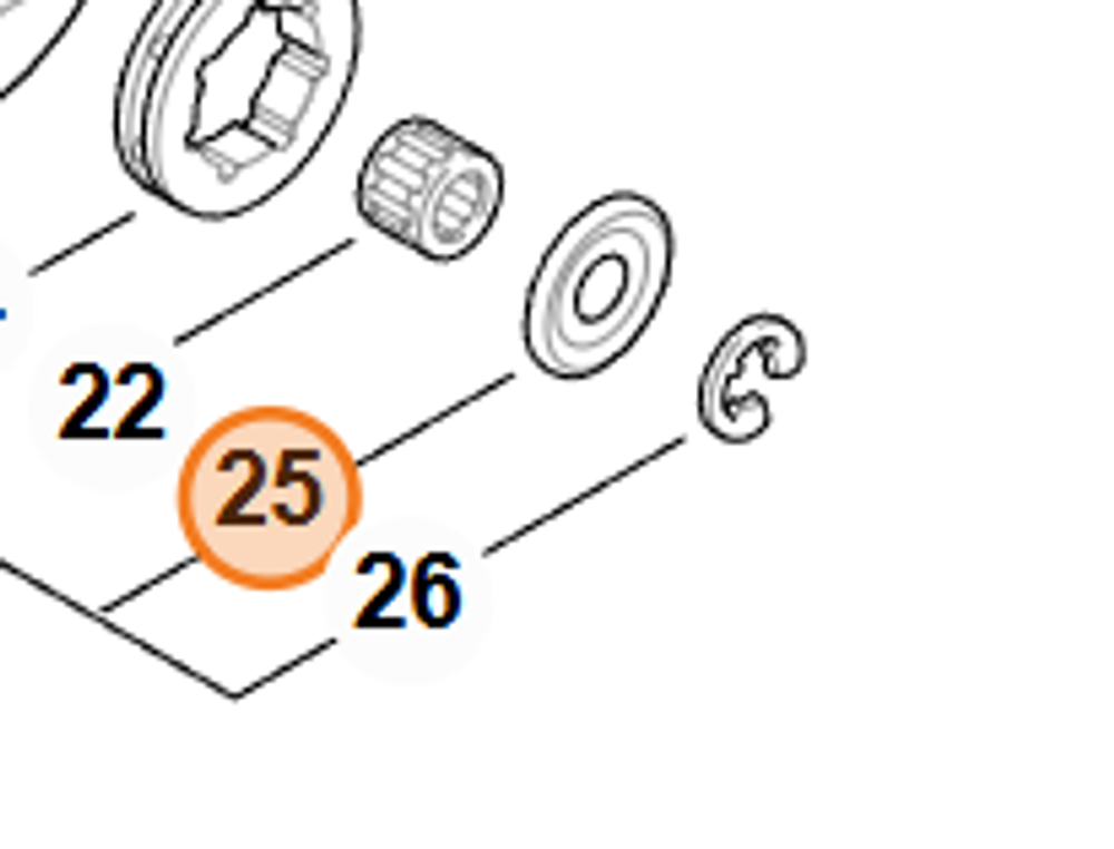 Шайба, Ø 27 мм для бензопилы STIHL MS 180, 210, 230, 250, 361. арт.PJ18049 FARMERTEC (STIHL 0000 958 1032)