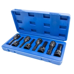 Набор головок-бит TORX ударных 8пр. 1/2''(T30, Т40, Т45, Т50, Т55, Т60, Т70, 80), в кейсе Forsage F-4088MPB
