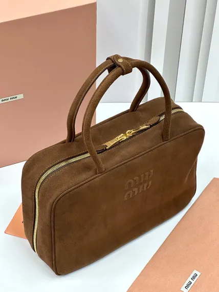 Сумка MIU MIU замшевая, коричневый