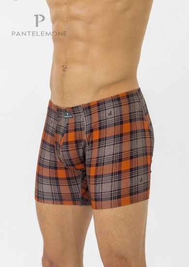 Трусы мужские боксеры Pantelemone PMHL-1216, клетка оранжевая