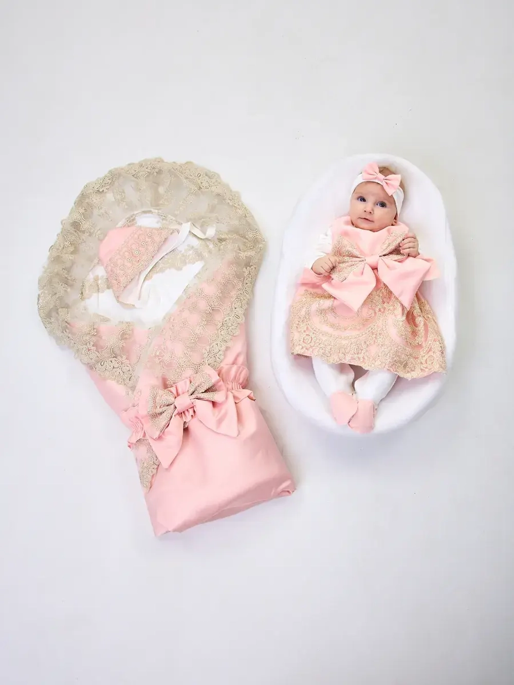 Конверт на выписку с платьем летний