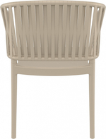 Кресло пластиковое с подушкой Siesta Contract Portofino, бежевый, темно-серый