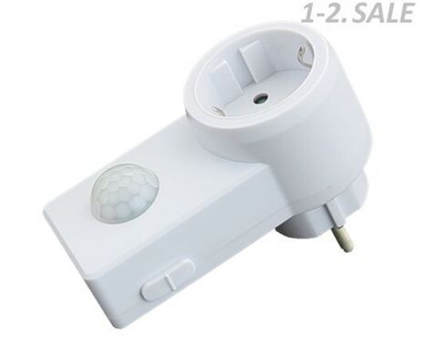 ЭРА MD 022 ЭРА Датчик движения розеточный ДДР-01 1200Вт, 10-420с, 2-9м, 3+лк