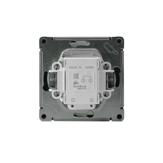 Выключатель кнопочный 1-кл. ArtGallery 10А с подсветкой механизм сталь SE GAL000916