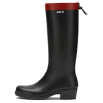 AIGLE Durable Cushioning Rain Boots Women"s Black Red