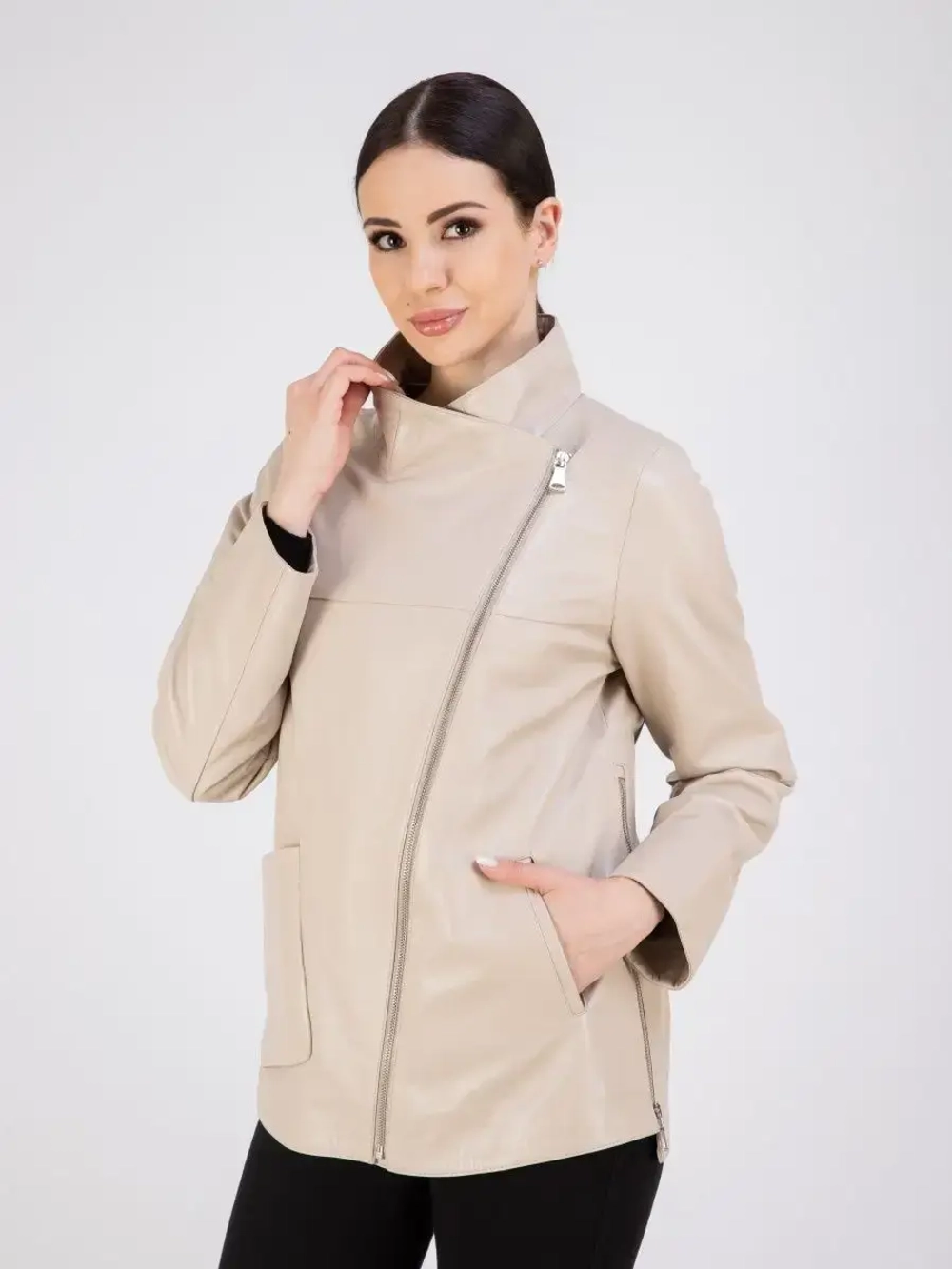 Кожаная куртка демисезонная косуха