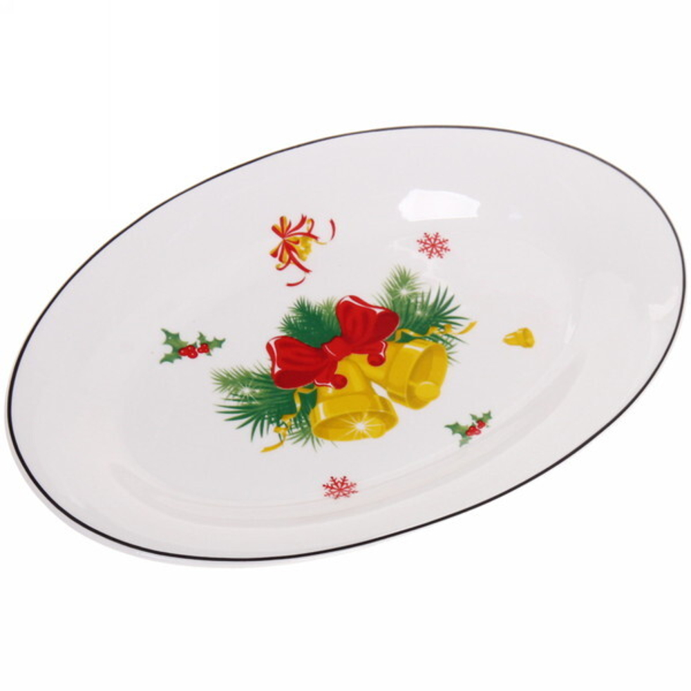 Блюдо керамическое «Новогодний микс» 25,5*17*2,5см