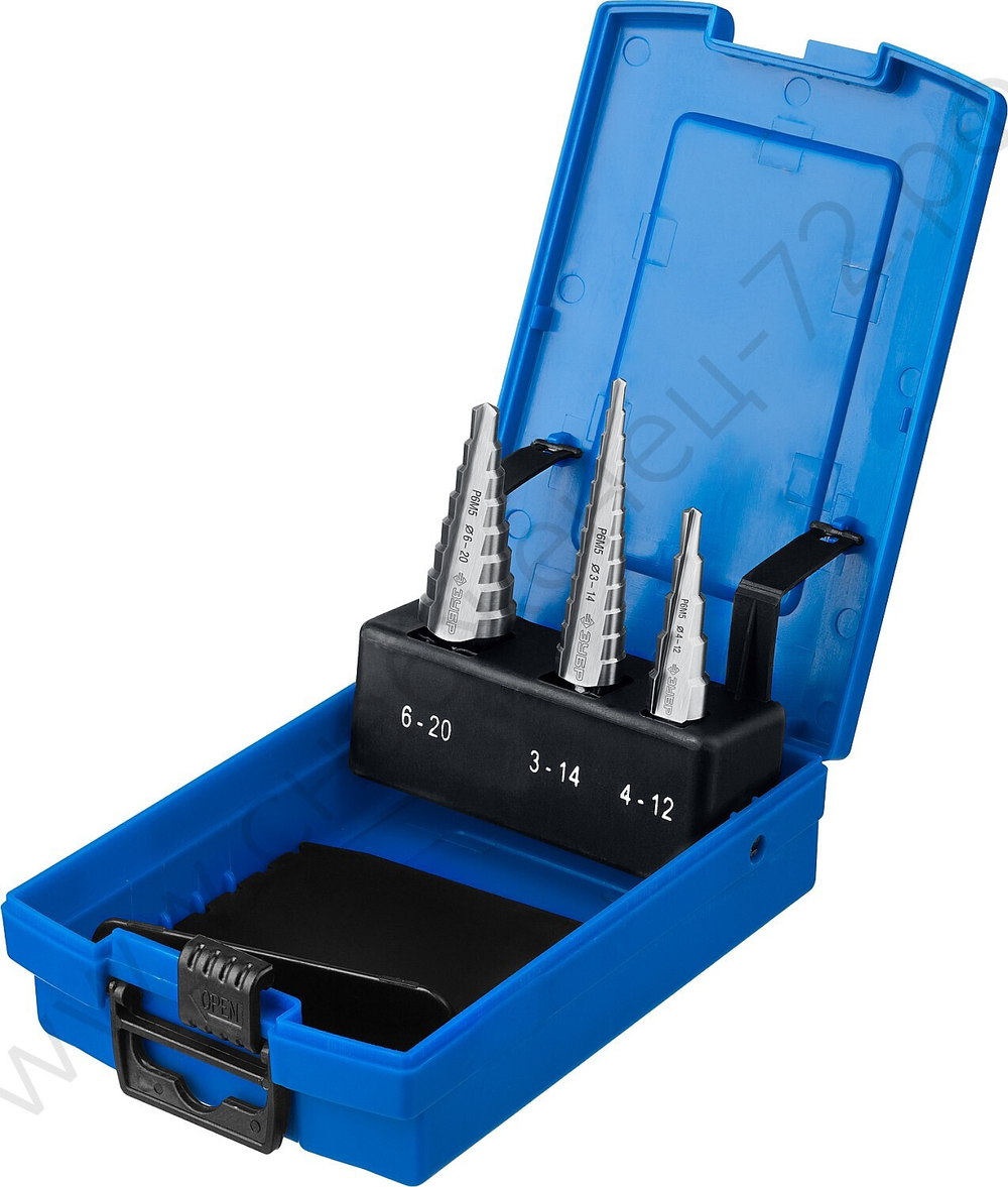 Набор ступенчатых сверл, 3 шт., 3-20мм, ЗУБР, серия Профессионал