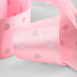 Атласная лента в горошек 40 мм