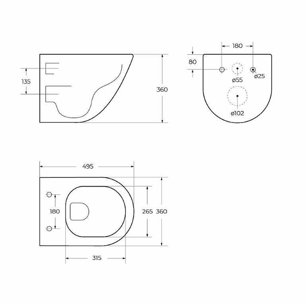 Комплект унитаза BelBagno Amanda BB051CHR+BB051SC с инсталляцией Berges Atom 410 040332 с сиденьем Микролифт и Черной матовой клавишей смыва