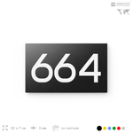 Номер на дверь 664, табличка на дверь для офиса, квартиры, кабинета, аудитории, склада, черная 120х70 мм, Айдентика Технолоджи